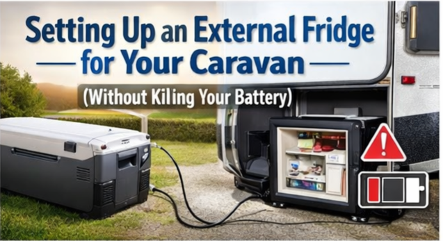 How to Set Up an External Fridge for Your Caravan (Without Killing Your Battery)